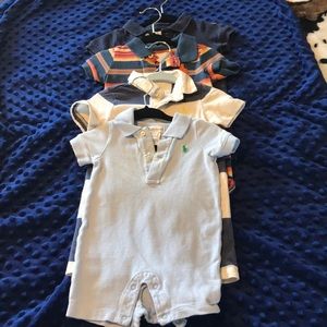 4 baby boy Ralph Lauren polo rompers size 6 months